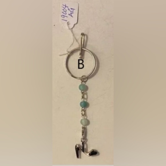 NEW Sodalite crystal Keychain or Purse charm - Picture 2 of 5